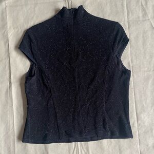 Vintage Scott McClintock Black Glitter Blouse
